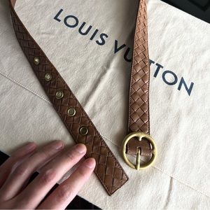 Like new Bottega Veneta Intercciato Belt